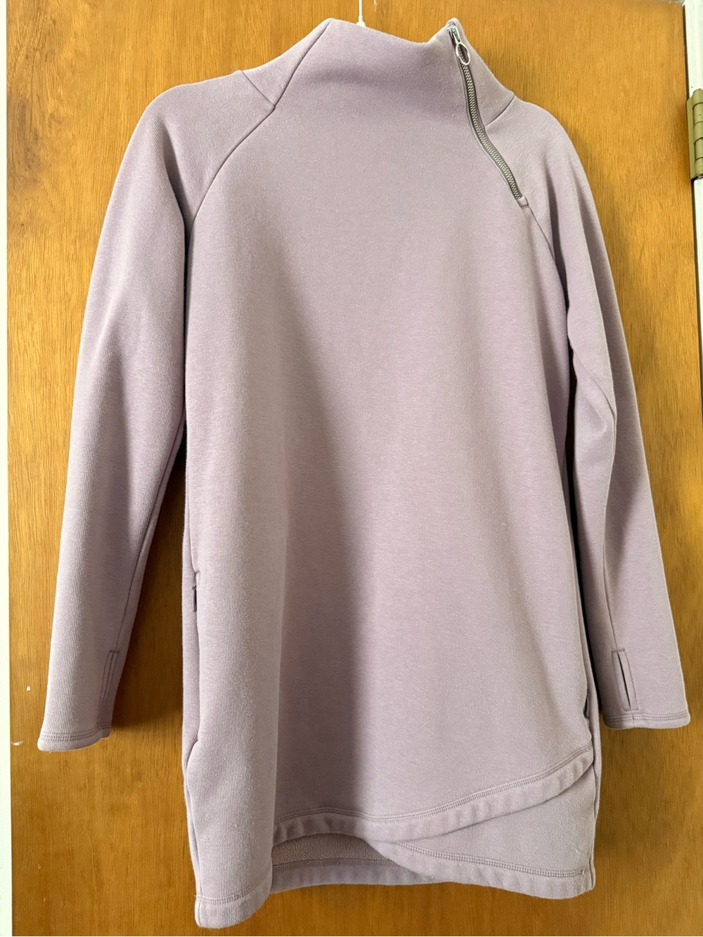 Athleta XXS Mauve Zip-Accent Cozy Pullover